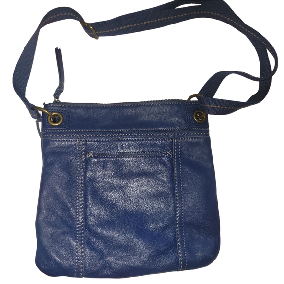 The Sak Kendra Blue Pebbled Leather Crossbody Bag - Picture 4 of 6